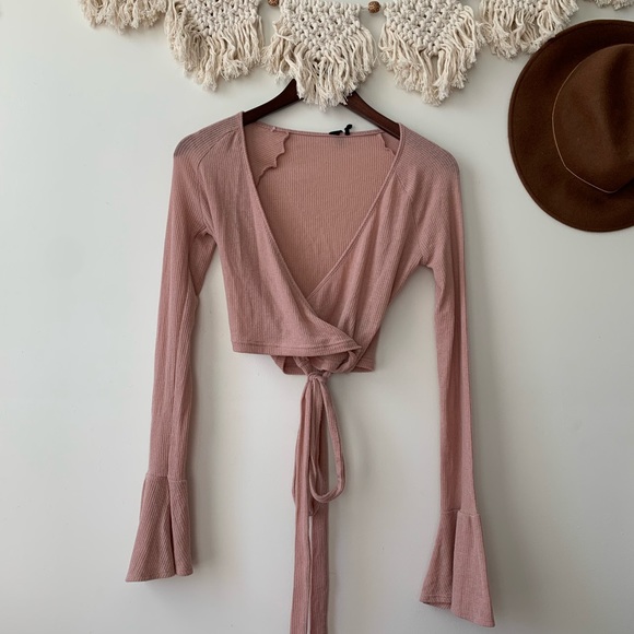 Urban Outfitters Tops - UO Out From Under Shea Long Sleeve Wrap Top